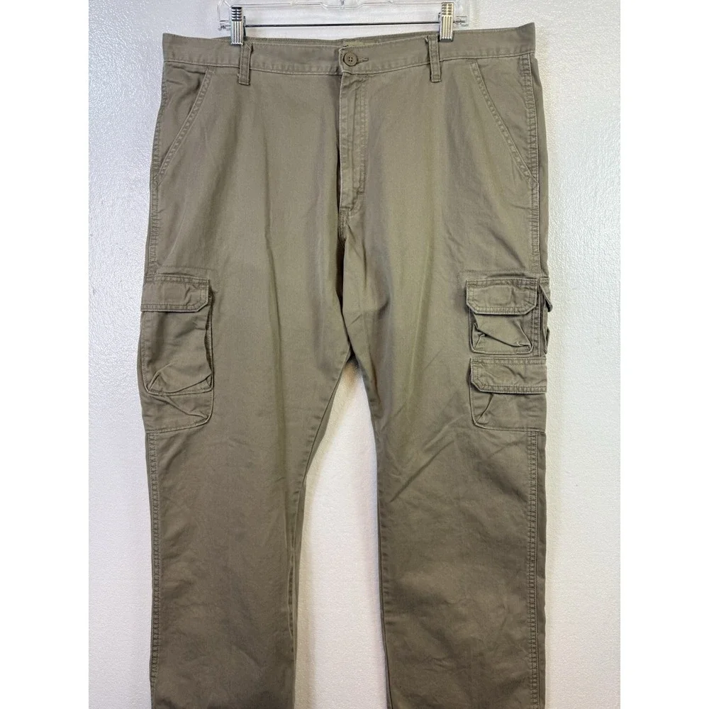 Wrangler Cargo Pants Mens 42x30 Khaki Beige Regular‎ Straight Utility Casual